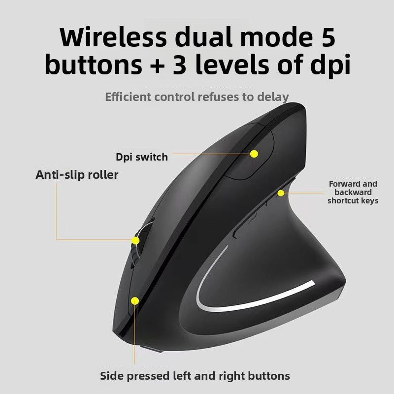 Deskfriend Ergonomic Mouse with USB receiver and charging cable