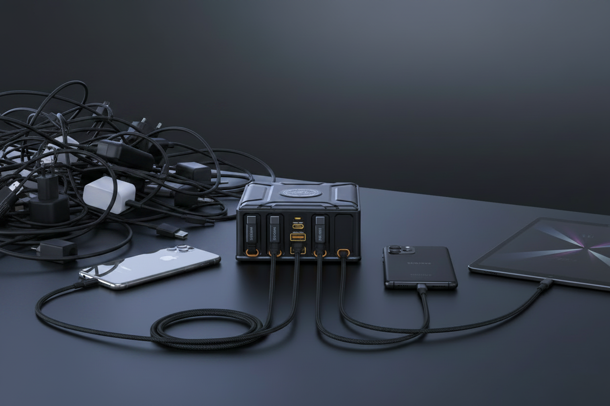 550W GaN Charger - Neat vs Messy Wire Comparison