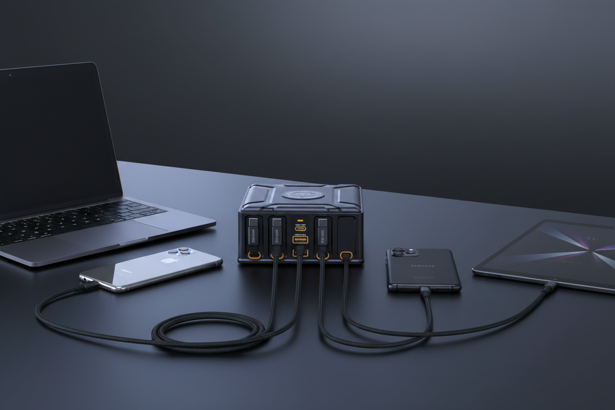 550W GaN Charging Station - Front-Facing Product Reference