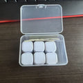 Deskfriend Magnetic Cable Clips holding a charging cable upright on a desk