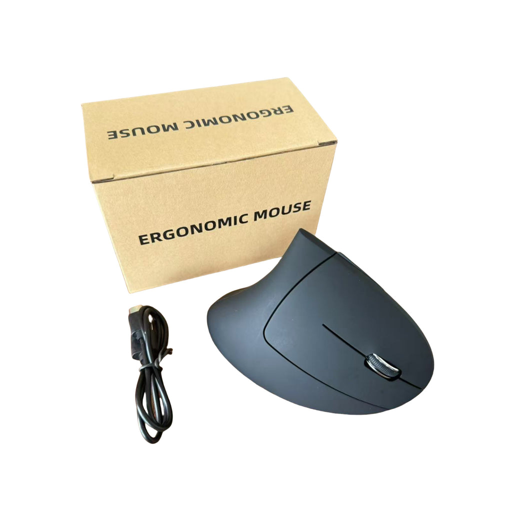 Deskfriend Ergonomic Mouse, front view of the vertical grip design