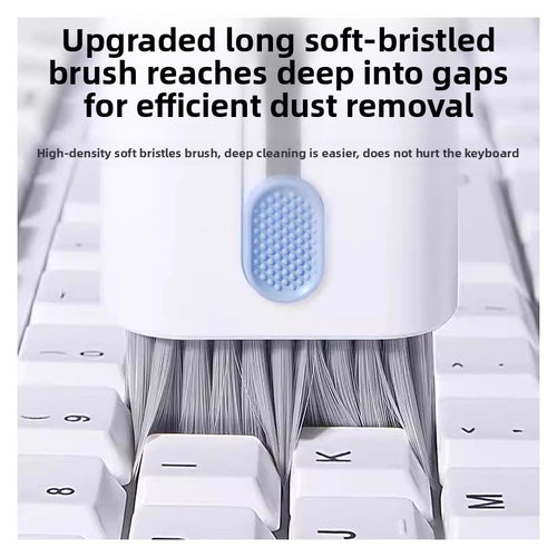 Deskfriend 7-in-1 Desk Cleaning Kit brush cleaning between keyboard keys