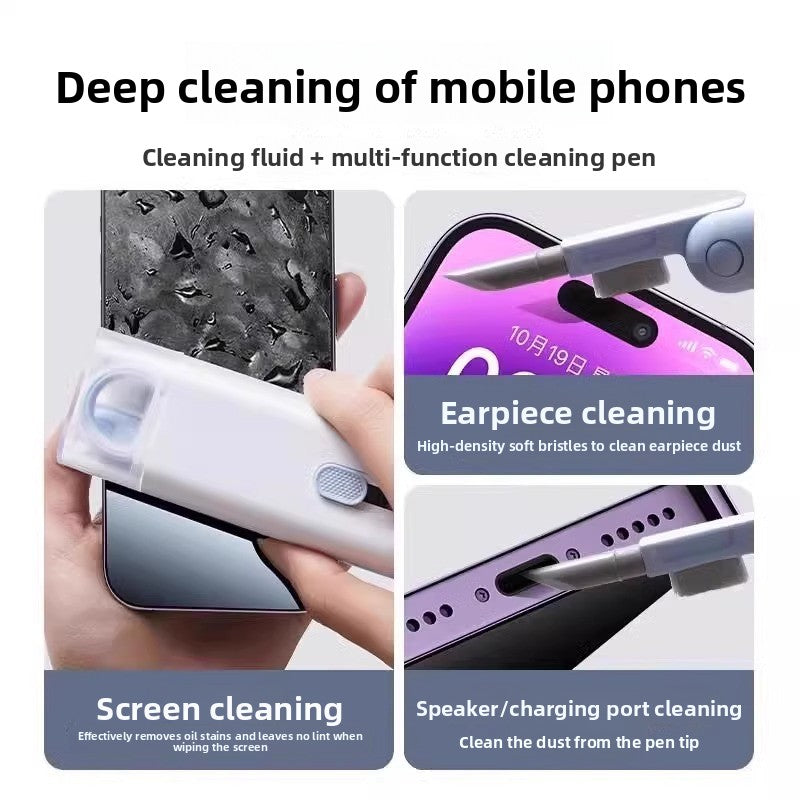 Deskfriend 7-in-1 Desk Cleaning Kit shown in pink and white