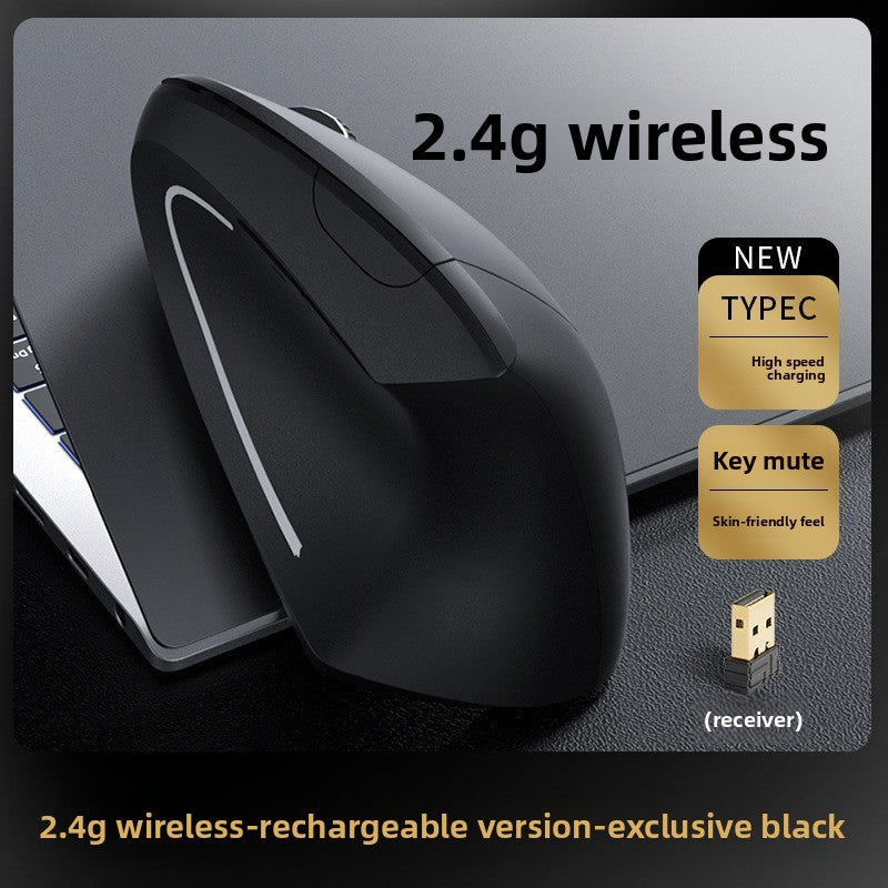 Deskfriend Ergonomic Mouse held in a natural handshake grip
